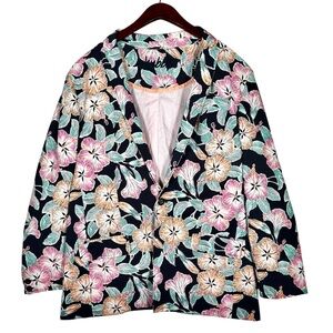 CHUBBIES Tropical Floral Lightweight Single Breasted Blazer